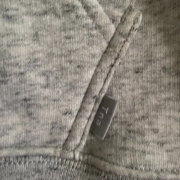 Tna Cozy Fleece Pullover Boyfriend Cropped Hoodie Striped Accents Sleeves Sz XS - Picture 5 of 8